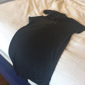 Black Jersey short sleeved sweatshirt dress